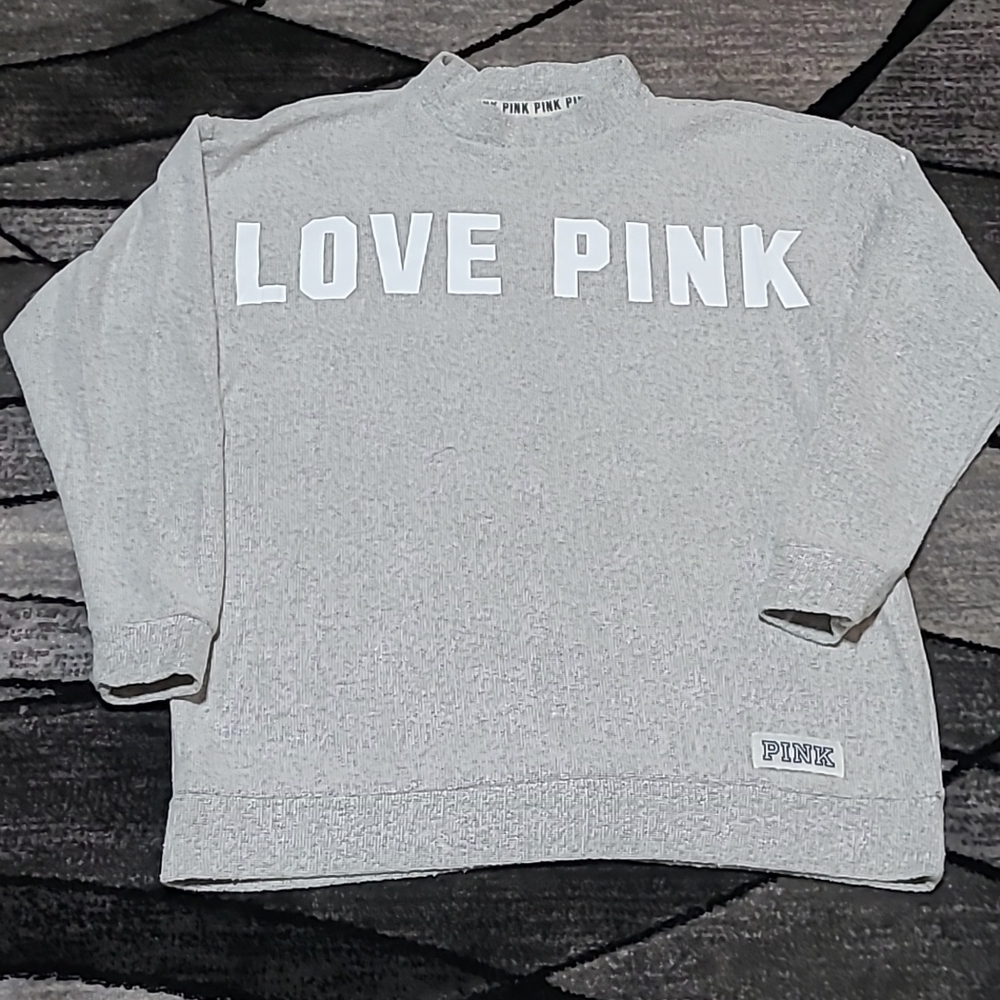 VS PINK 2016 Campus High-Neck Logo Sweater